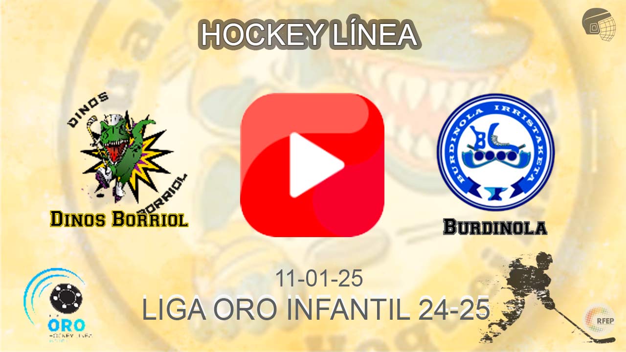 partido hockey línea 🏒 Patinatge Dinos Borriol VS Burdinola IK Bergara