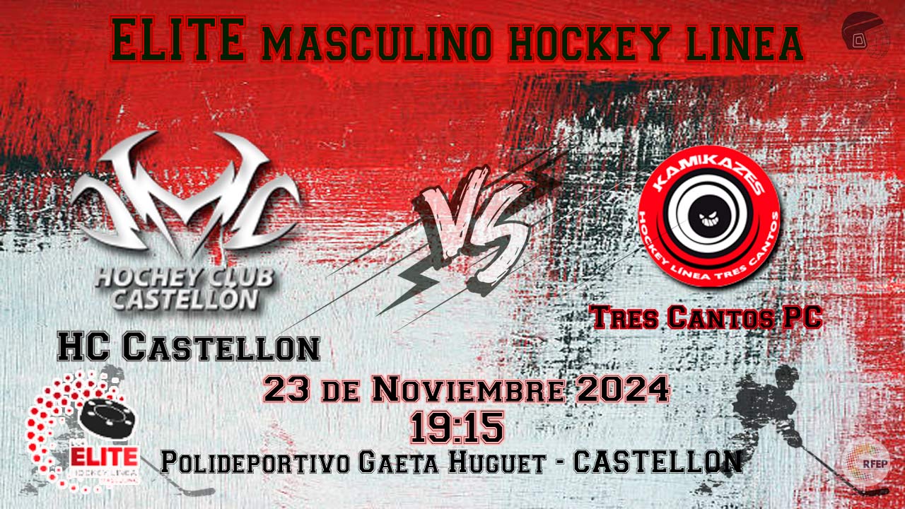 partido hockey línea Hockey Club Castellón VS Tres Cantos Patin Club