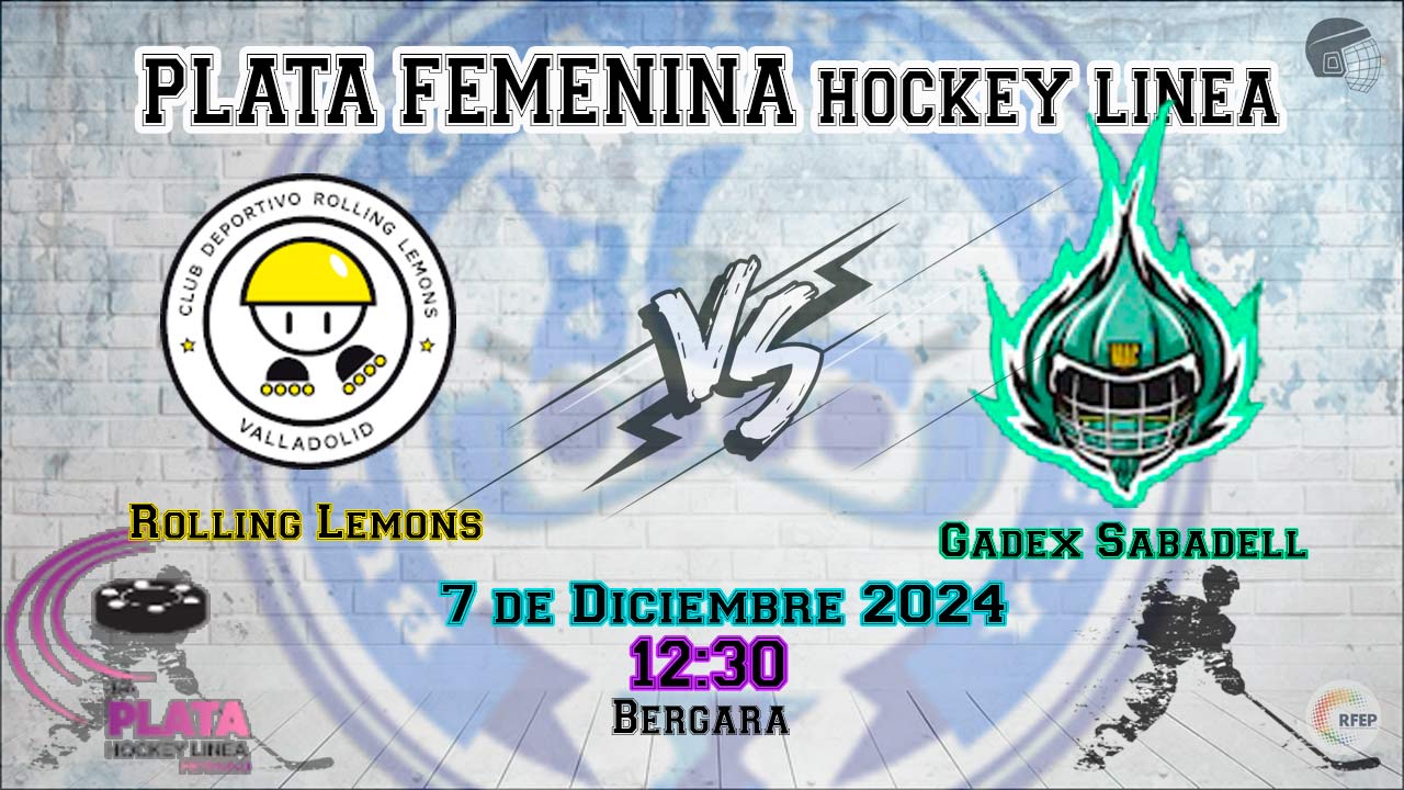 Rolling Lemons Valladolid VS Gadex Sabadell hockey linea